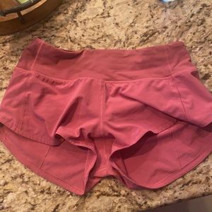 pink lululemon speed up short